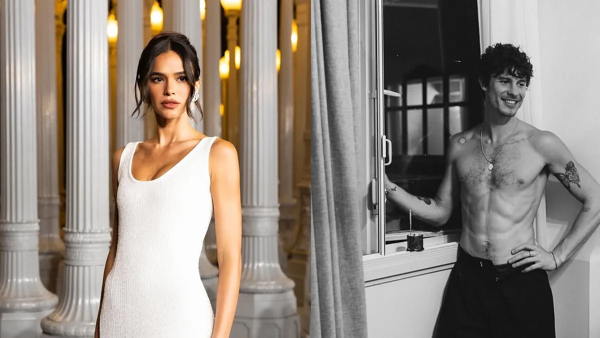Montagem com Bruna Marquezine e Shawn Mendes